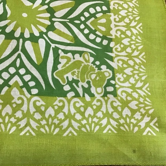 Green n floral dancing bears Grateful Dead bandana NWT - Picture 5 of 7